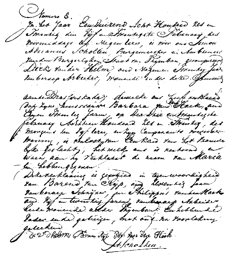 18260225 geb akte 8 Maria dv D vd Helm - B vd Hoek